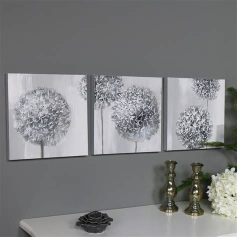 gray and white canvas wall art|grey flower canvas wall art.